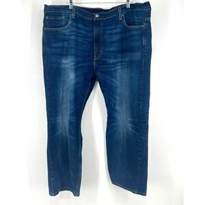 Levis 569 Loose Straight Fit Mens Jeans 44x30 Dark Wash Blue Denim